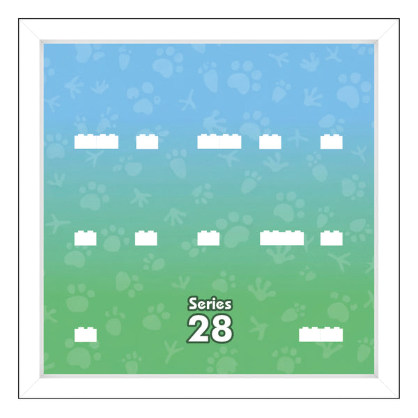 LEGO® Minifigure Frame Series 28 M - White Frame, White Bricks (12 Bricks)