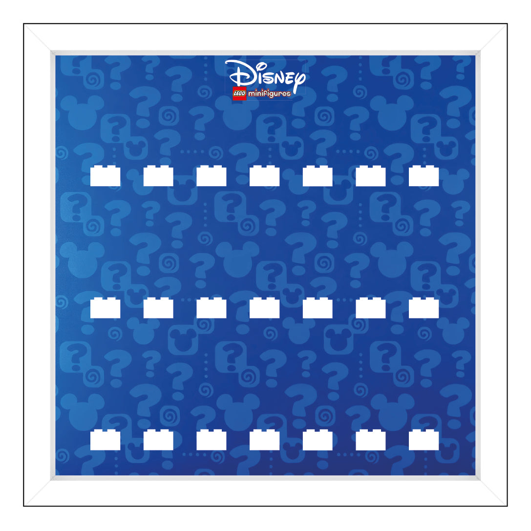 LEGO® Minifigure Frame: Disney™ M - white frame, white bricks (21 bricks)
